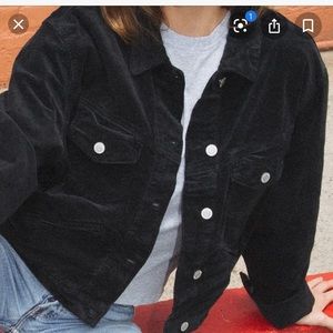 brandy melville corduroy black jacket